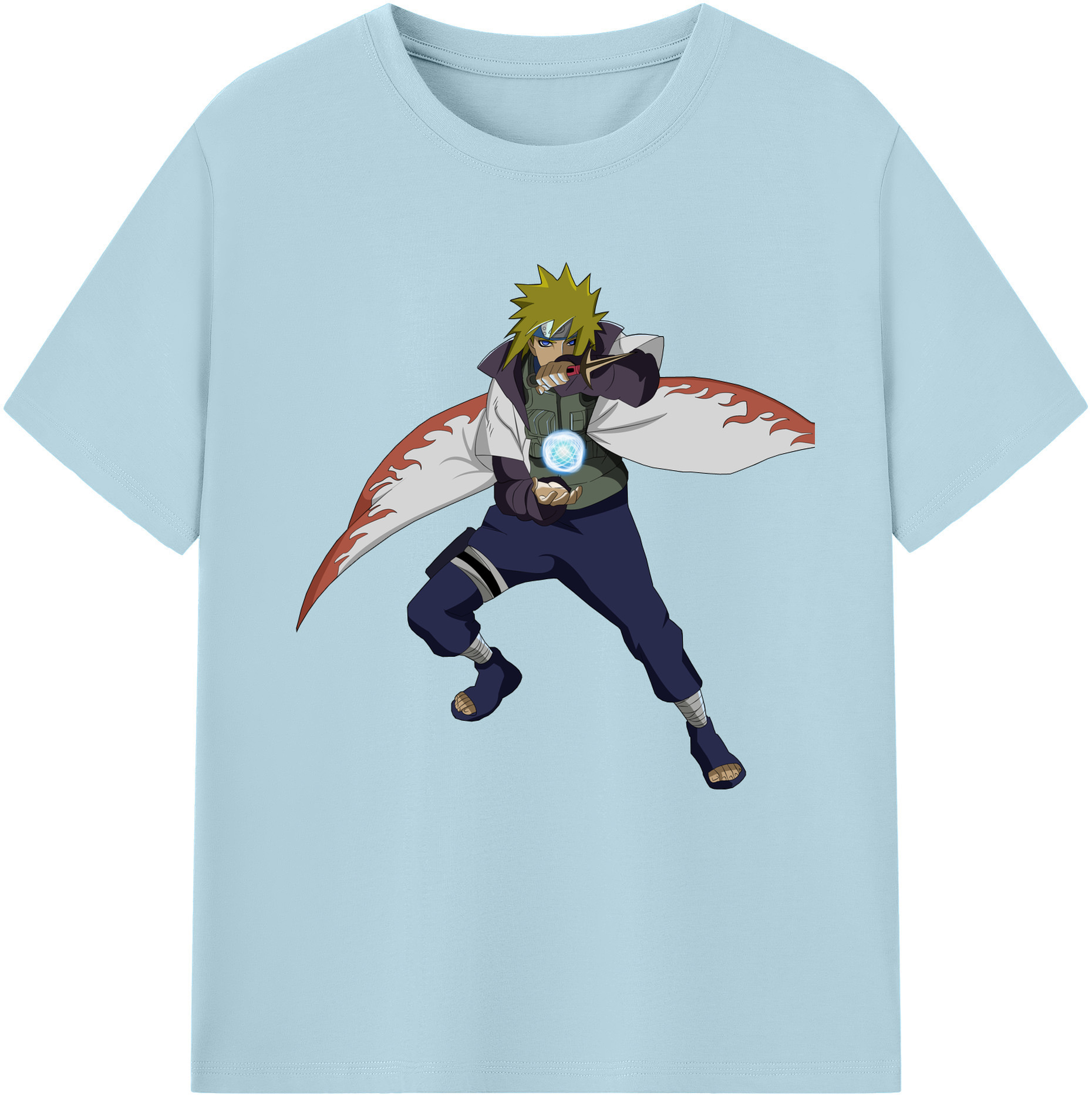 （画像用） NARUTO -ナルト- 波風 ミナト Namikaze Minato 綿100％半袖Tシャツ（フロントプリント）